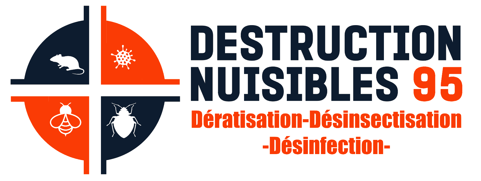 Destruction nuisibles 95 Dératisation Désinsectisation Désinfection Logo
